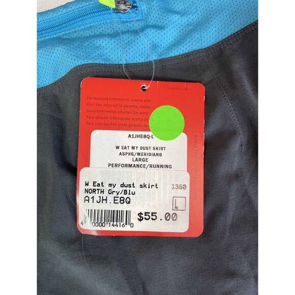 Womens North Face Eat My Dust Skort Blue grey Size Large NWT Active Wear Jogging - Picture 3 of 9